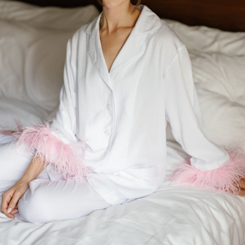 Sleeper Pajamas White & Pink